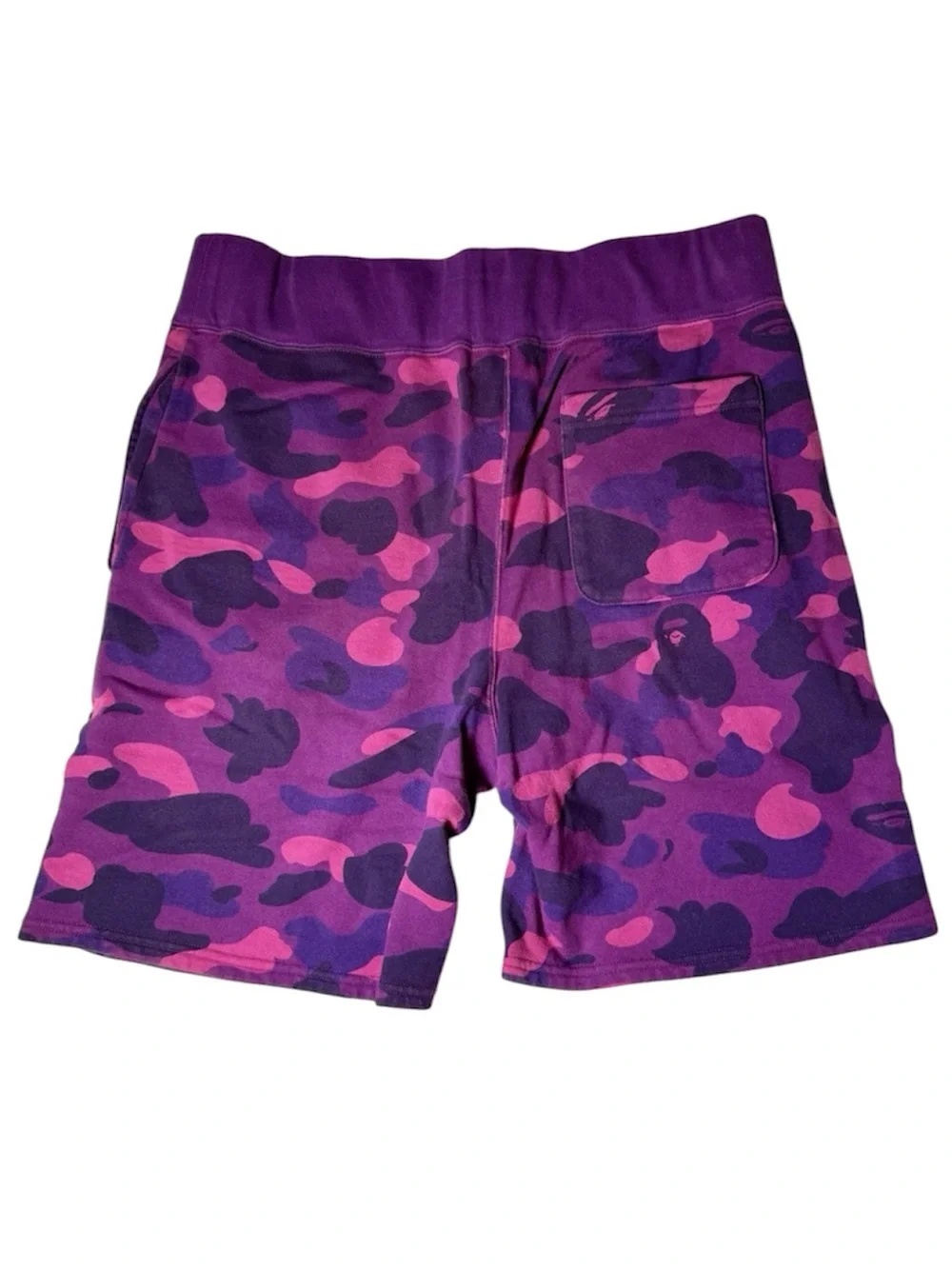 BAPE Color Camo Shark Sweat Shorts Purple Size Large NWT